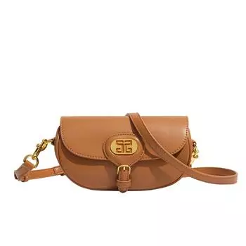 Fashionable Saddle Bag, Personalized and Trendy Texture Moon Bag, Retro Large-capacity Single-shoulder Bag, Crossbody Women s Bag