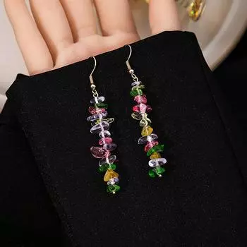 Fashionable Simple Sweet Cute Irregular Gravel Beaded Earrings Drop For Women Handmade Jewelry Women S Jewelry Gifts