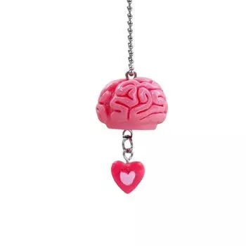 Fashionable Simulation Brain Keyring Gothic Charm Keychain for Women and Men Headphone Case Pendant Halloween Accessory 1