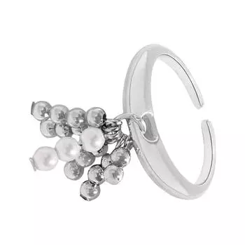 Fashionable Stainless Steel Tassel Ring With Unique Bead Detailing For Young Women Seeking Style And Individuality T1