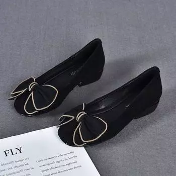 Fashionable versatile thick heeled women s shoes,new summer shallow mouth flats women s elegant and simple mid heeled shoes 35