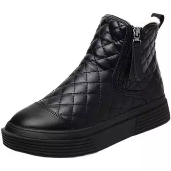 Fashionable versatile thick snow boots women autumn winter new soft soled warm non slip women s boots minimalist Shoes 35