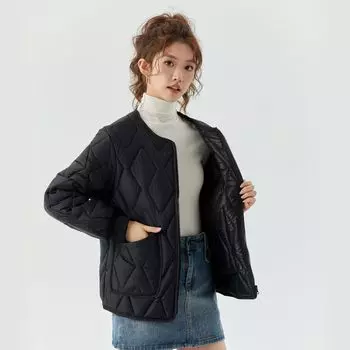 Fashionable Warmth and Comfort Fat Plus Thickened and Padded Zipper Warm Long-sleeved Cotton Jacket Women s Models Cotton Clothing Top 2535 M