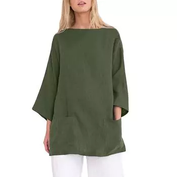 Fashionable Women s Loose Round Neck Casual Pullover Top L