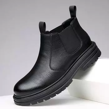 FashionAutumn Новая мода квадратный носок мужские кожаные туфли деловые оксфорды мужские формальные туфли черные туфли дерби металлические украшения теплые 38 чёрный