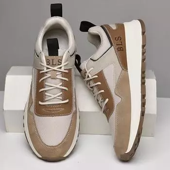 FashionAutumn Winter Classic Men s Casual Shoes Outdoor Sports Shoes Trend Thick Sole Shoes Men s Running Shoes Hiking Travel Shoes 38 коричневый