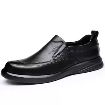 FashionBlack Social Shoes Мужская кожаная повседневная одежда с круглым носком Дешевая распродажа Итальянский костюм 2024 Тренд Мужская официальная обувь Ликвидация 38