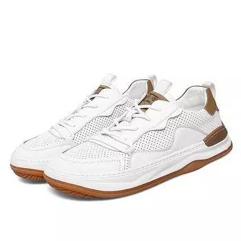 FashionBreathable Casual Leather Shoes Men Breathable Tenis Masculino Shoes Comfortable School Running Shoes Lightweight Mens Sneakers 38 чёрный