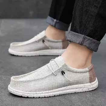 FashionCanvas Men Shoes Male Loafer Lightweight Soft Sole Breathable Slip-On Walking Casual Shoes for Men footwear big size 48 39 синий