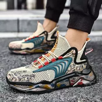 FashionComfortable мужские повседневные кроссовки дышащие легкие мужские туфли 2024 новые поступления летняя распродажа бег трусцой распродажа широкий 38