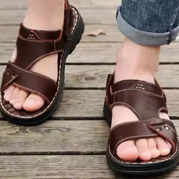 FashionDaily Use Man Sandals Open Toe Rubber Plastic Summer 2024 Shoes for Men Expensives Cheap Liquidation New Fashion Japanese Design 38