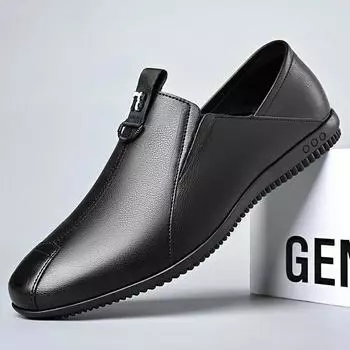 FashionDesigner Новые однотонные мужские туфли-лоферы весна-осень на плоской подошве из мягкой кожи для мужчин Повседневная мужская кожаная обувь 38 белый