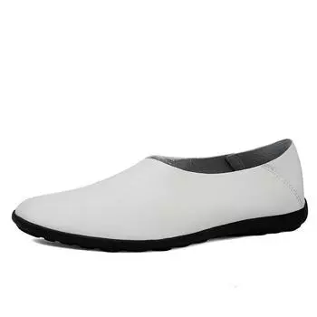 Модные туфли для вождения, мужские туфли без застежек, повседневные мокасины, летние мужские мокасины, легкие мужские туфли из натуральной кожи с низким верхом на плоской подошве, туфли-лодочки 35 чёрный