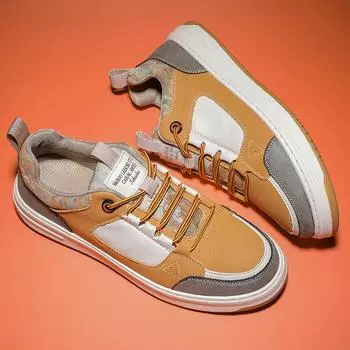 FashionFashion Brand Мужская повседневная обувь Лоскутный дизайн Универсальная спортивная обувь Толстая подошва Мужские оксфорды Бесплатная доставка 38 серый