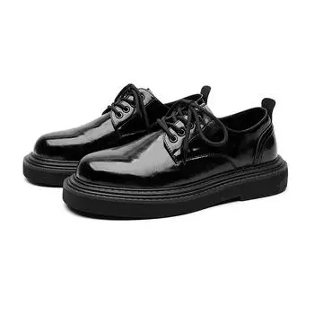 FashionFashion Casual New Designer Men s Dress Shoes Spring Autumn Retro Black Platform Shoes Male Leather Wedding Commute Shoe Man 38 чёрный