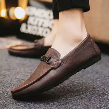FashionFlat Pointed Toe Male Casual Shoe Non Slip and Waterproof Men s Leather Shoes In Promotion Luxury Sale Social Fashion 2024 Pu On 39