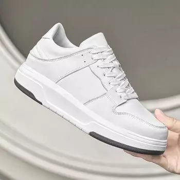 FashionGenuine Leather Casual Shoes High Quality Mens Sneakers Luxury Designer Walking Shoes Male Outdoor Skateboard Footwear Trainers 37 чёрный