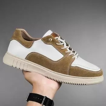 FashionGenuine Leather Men s Casual Sneakers Hollow Out Male Lace-up Skateboard Walking Shoes Outdoor Sports Trainers Big Size 36-49 36