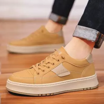 FashionGenuine Leather Shoes Men outdoor fashion Natural Cow Leather High Quality Trekking Hiking Walking men flats shoes 7 чёрный