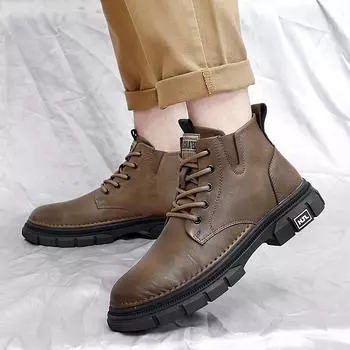 Модные мужские повседневные туфли ручной работы с низким верхом 2024 года, классические ботильоны из натуральной кожи для мужчин, роскошные брендовые универсальные мужские кроссовки для походов 38 чёрный