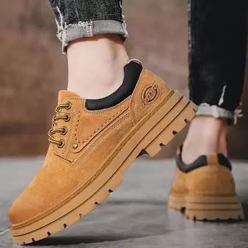 FashionHandmade Men Casual Shoes Classic Lace-Up Male Oxfords Shoes High Quality Male Comfortable Hiking Footwear Travel Men s Shoes 38