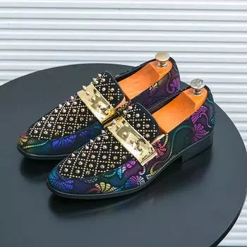 Модные, продаваемые цветные мужские мокасины Европа Америка Мягкая подошва Удобные роскошные туфли для банкета Мужские туфли для вождения на плоской подошве 38