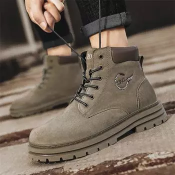 FashionLeather Модные низкие туфли для мужчин Новые мужские зимние плюшевые зимние ботинки роскошные брендовые мотоциклетные мужские ботинки удобные мужские кроссовки 38