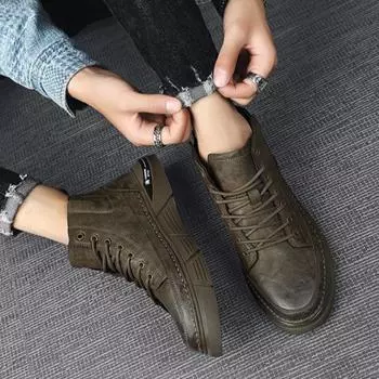 FashionLeather Rubber Man Shoes Waterproof Lightweight Boots for Men Cheap Casual Offer High Quality Comfortable Size 44 Offers 45 Y2k 39