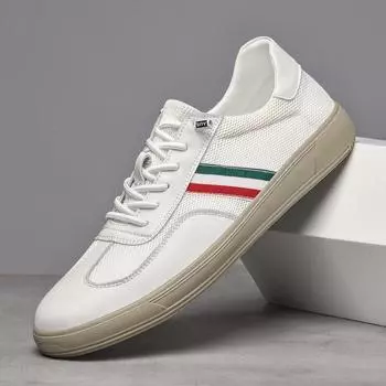 FashionLight Genuine Leather Casual Jogging Shoes Anti-slip Vulcanised Footwear Non-slip Ankle Sneaker Leisure Walk Men Tenis Masculino 38