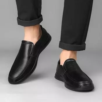 FashionMale Driving Shoes Classic Moccasins Designer Office Dress Footwear Casual Business Shoes Man Flats Leather Men Penny Loafers 38 чёрный