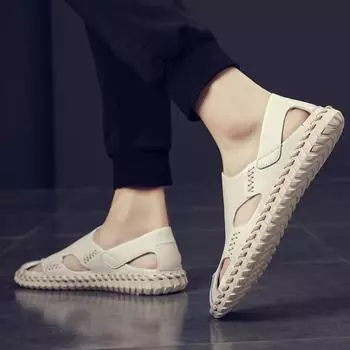 FashionMale Shoe Daily Use Flat Casual Men s Sandal High Quality New Design 2024 Expensives Comfortable Adult Non-slip In Welcome Deal 38