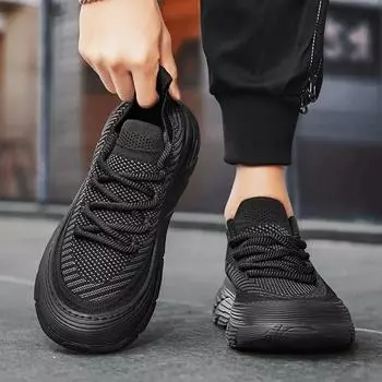 Модные мужские туфли, легкие мужские повседневные кроссовки на толстой платформе, сетчатые, тренд 2024 года, оригинальные предложения для спортзала, распродажа, дышащие, широкие 39