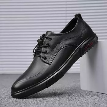 FashionMan плоские классические мужские кроссовки из натуральной кожи на шнуровке высокого качества итальянские строгие оксфорды ручной работы большого размера 38-47 38 чёрный