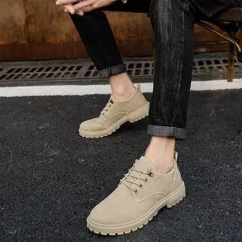 FashionMan повседневная обувь нескользящая и водонепроницаемая плоская круглая кожаная обувь для мужчин предложение обуви классическая оригинальная удобная коровья кожа 38