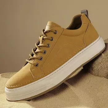 FashionMen Genuine Leather Casual Shoes Fashion Mlea Luxury Formal Shoes Wedding Flats Mens Oxford Classic Business Office Casual Shoes 37 чёрный