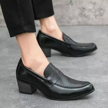 Модные мужские кожаные туфли на шнуровке Брендовые роскошные мужские повседневные дизайнерские туфли для вождения Черные коричневые лоферы мужские мокасины Итальянские свадебные туфли 6 чёрный