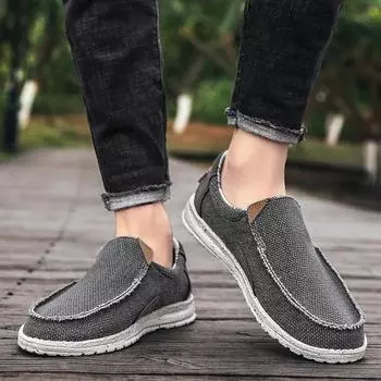 FashionMen Loafers Casual Summer New Footwear Male Light Comfortable Slip on All-Match Sneakers Man Mens Canvas Shoes Big Size 39-47 39 синий