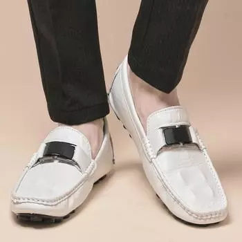 FashionMen s Casual Leather Shoes Four Seasons Plus Size Anti Slip Business Leather Shoes Fashion Versatile Tide Party Driving Shoes 35 чёрный