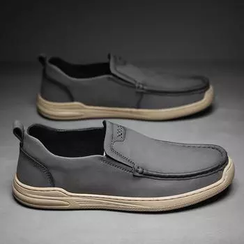 FashionMens Loafers 2024 New Arrival Men Casual Shoes Male Comfortable Driving Shoe All-match Male Shoes Male Classic Business Shoes 38 чёрный