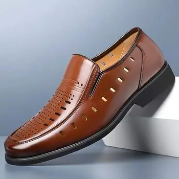 FashionNew дизайнерские ажурные мужские броги весна осень большие размеры дышащие мужские туфли летние кожаные мужские туфли 37