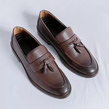 FashionNew Модные мужские летние мокасины Классические повседневные мужские туфли для вождения Мокасины из натуральной кожи Легкие дышащие туфли-лодочки 38 чёрный