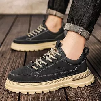 FashionNew Модные дизайнерские мужские оксфорды, деловая мужская повседневная обувь, мужская официальная мужская высококачественная обувь для работы на открытом воздухе 39 чёрный