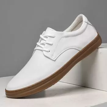 FashionNew Модные мужские туфли-оксфорды из натуральной кожи Повседневная обувь на шнуровке Официальные деловые туфли Роскошные брендовые мужские кроссовки для ходьбы 37 чёрный