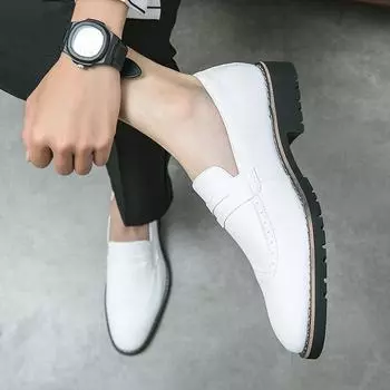 FashionNew Модные туфли с острым носком из спилковой кожи для мужчин Повседневные официальные туфли-лоферы Деловые свадебные оксфорды обувь zapatillas de hombre 38 чёрный