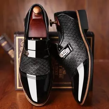 FashionOfficial Leather Casual Business Dress Shoes Man Elegant and Classic Luxury Designer Cheap Clearance Italian Social Shoe for Men 38