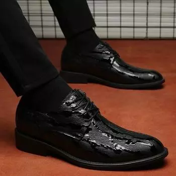 FashionOfficial Социальная обувь для мужчин, черные туфли с острым носком, мужская дешевая ликвидационная обувь для офиса, элегантный и классический 39, новый костюм 37