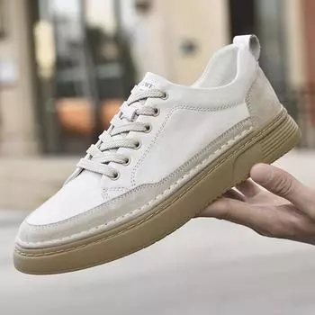 FashionRetro Высококачественная мужская повседневная обувь ручной работы из коровьей кожи класса люкс, мужские кроссовки для прогулок на открытом воздухе, скейтбординга, обувь для мужчин 38 чёрный