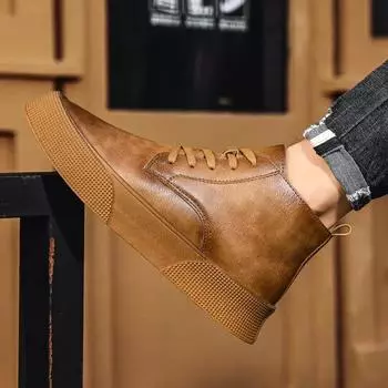 FashionRubber Lace Up Man Shoes Non Slip Boots for Men Y2k Casual Fashion Sale Offer In Promotion Shoes Vintage Low Price Classic 39