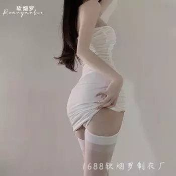 FashionSexy нижнее белье чистое желание ночная рубашка белая пижама соблазнение нижнее белье обтягивающие подтяжки сексуальная домашняя одежда One Size