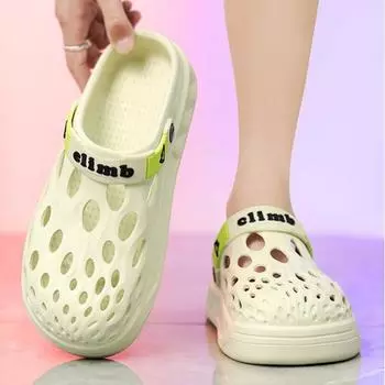 FashionSlides повседневная мужская обувь на платформе пляжные мужские тапочки Eva Trend 2024 дешевая обувь 2025 новинка высокого качества мода Y2k хлопушки 40